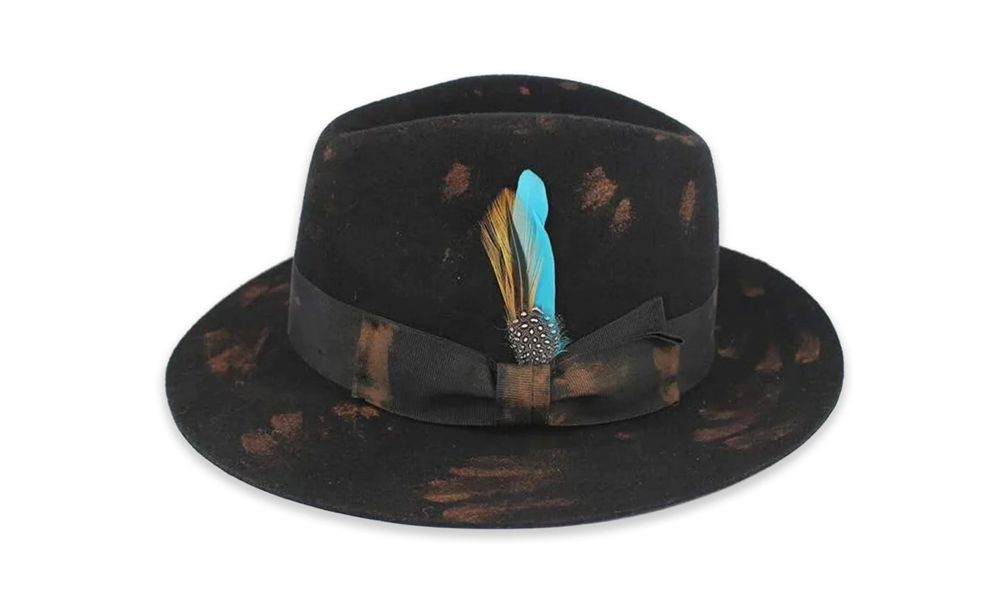 Farah Soft Brim Fedora – 100% Wool Felt with Removable Feather