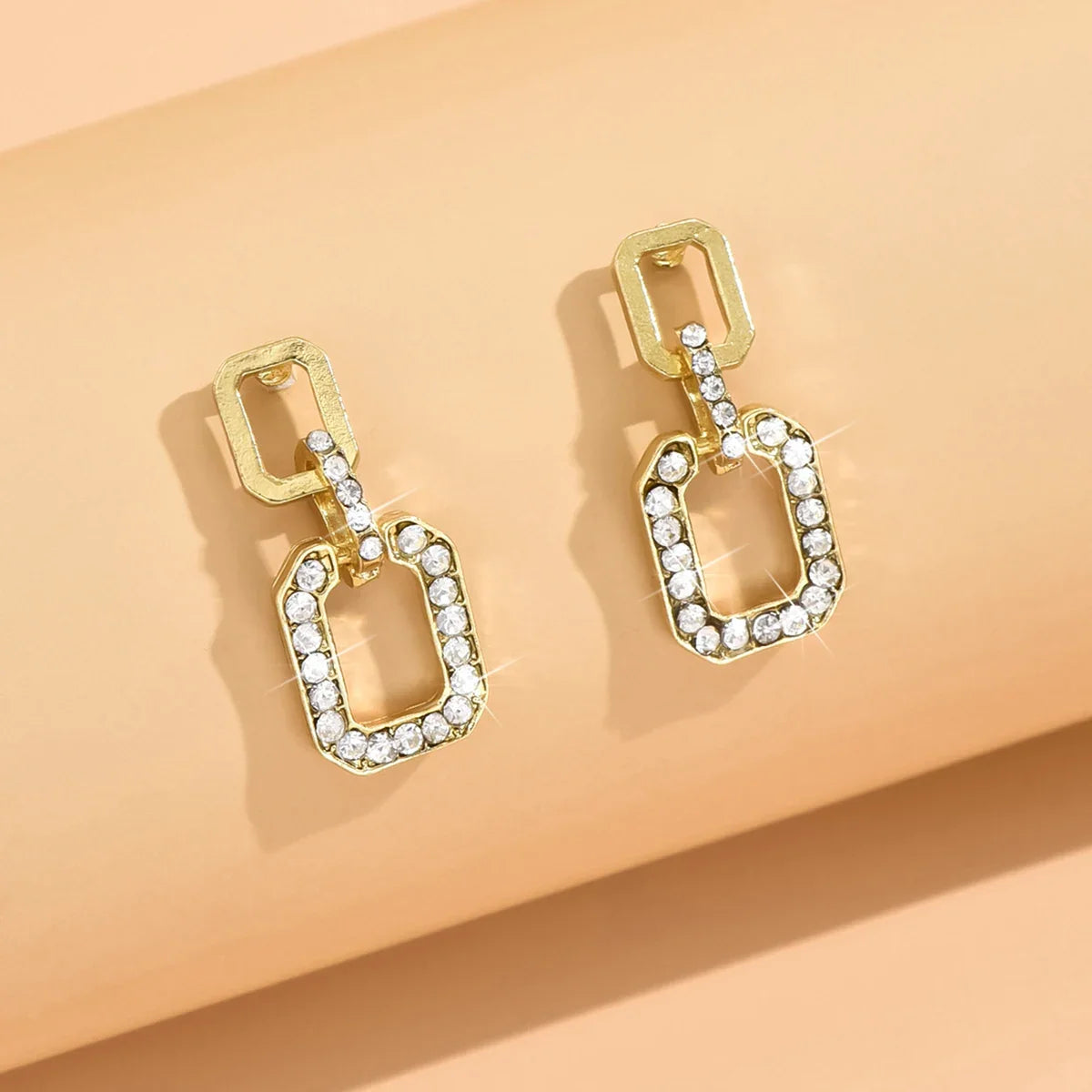 Sweetheart Spark Peach Drop Earrings