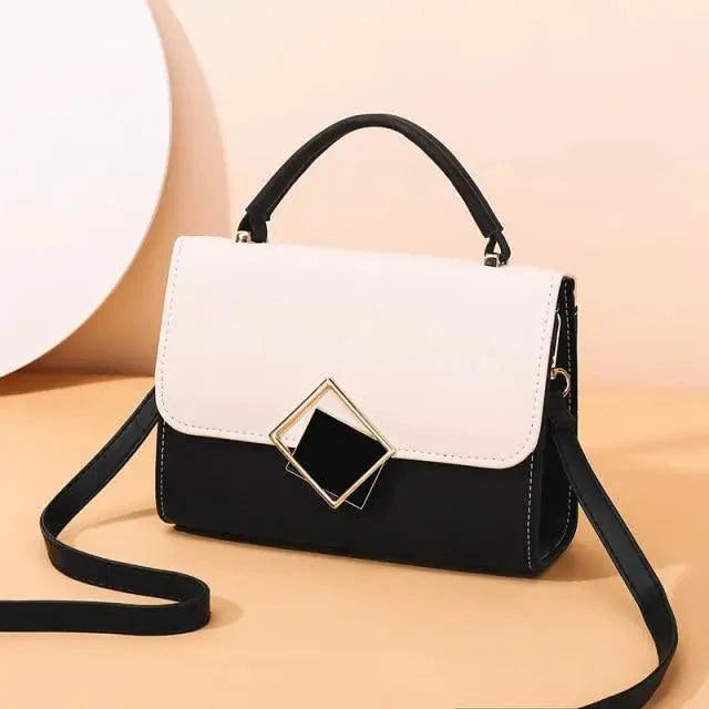 Candy Color Design PU Leather Crossbody Bag