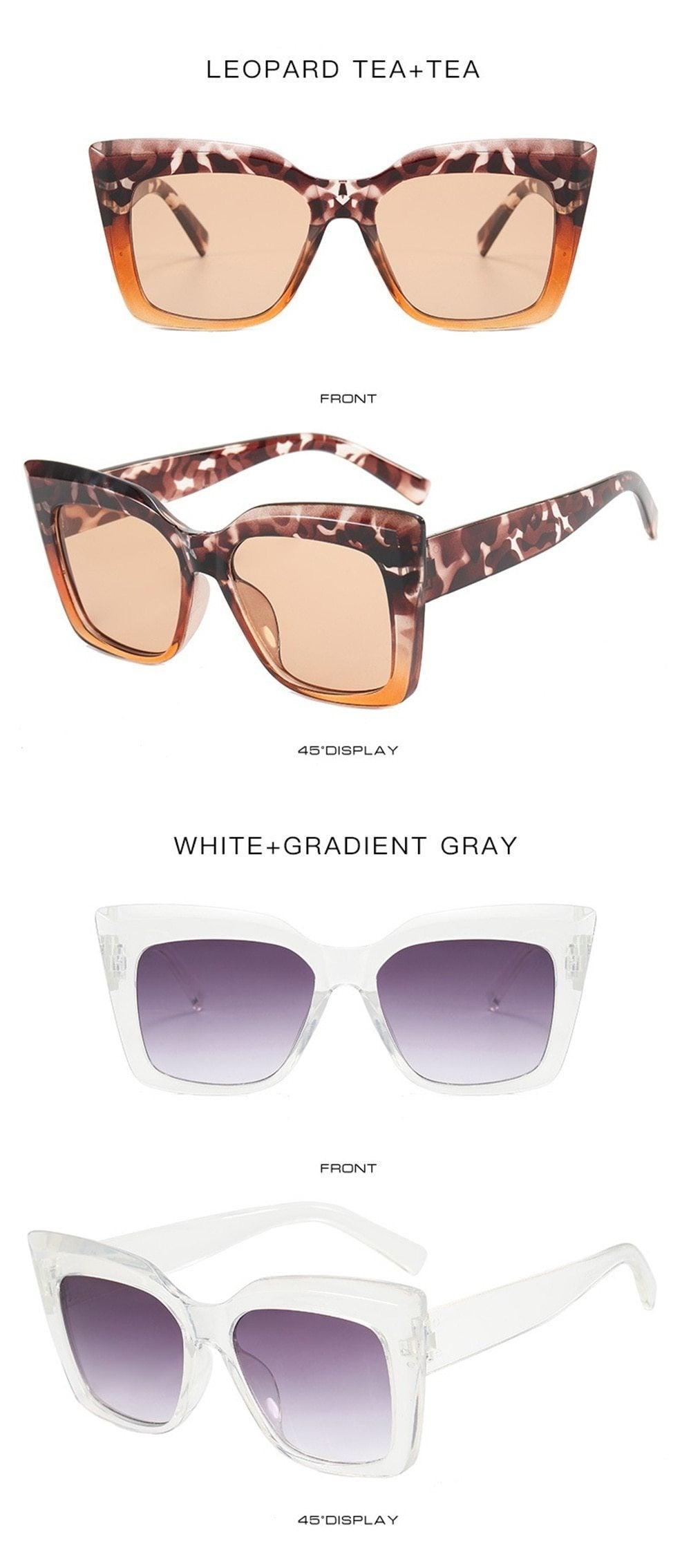 Oversized Retro Cat Eye Sunglasses