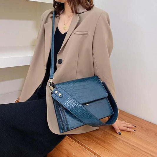 Elegant Patent Leather Messenger Bag