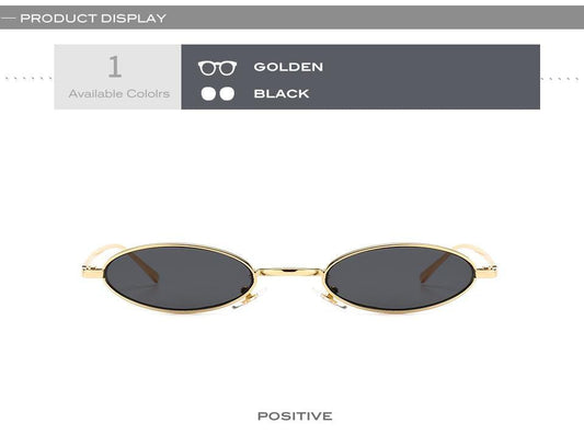 Vintage Oval Sunglasses Metal Frame Oval Sunglasses Sunglasses Retro Sunglasses For Women New Oval Shape Sunglasses For Ladies Eyewear Small Frame Sun Glasses For Women/Men Mirror