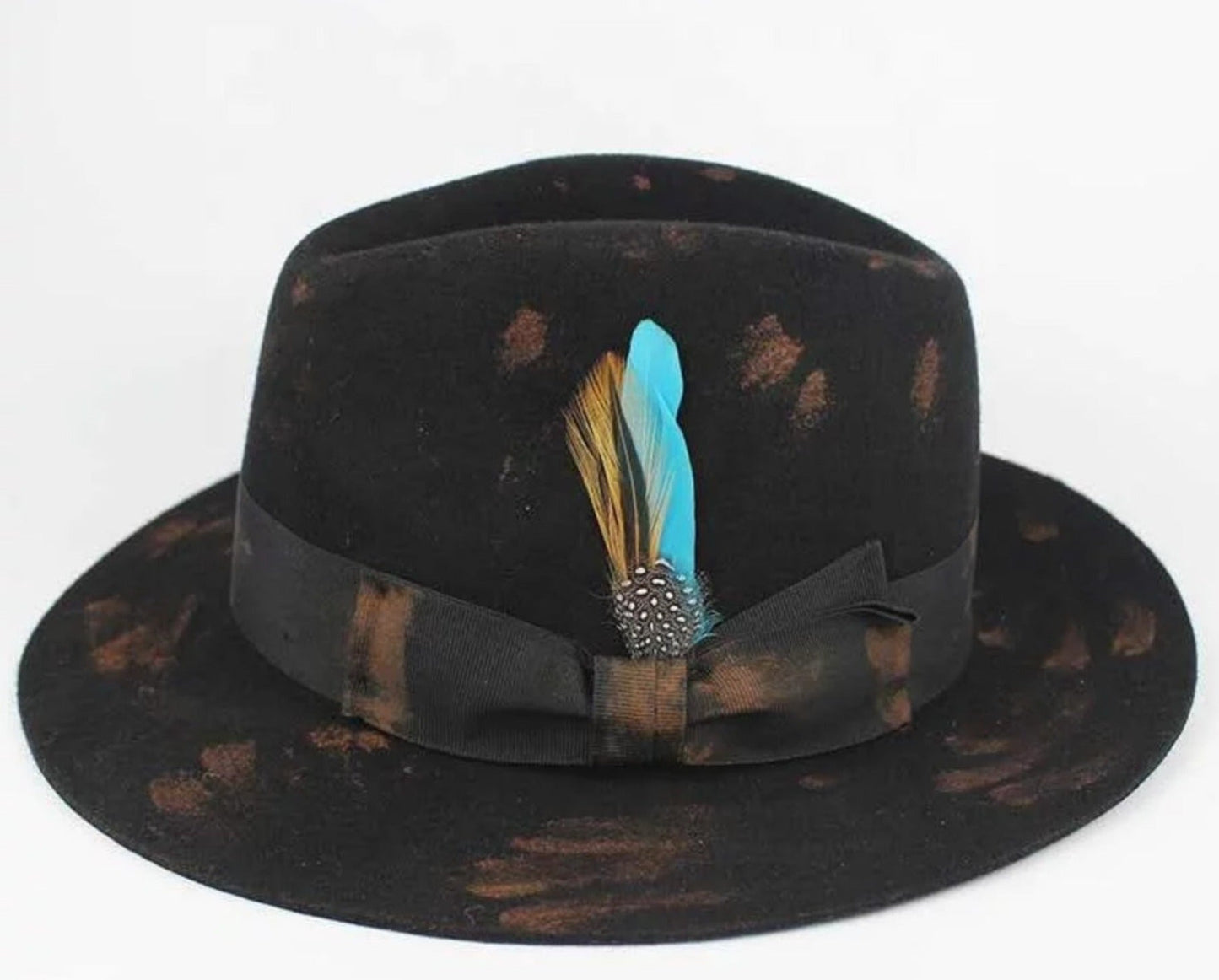 Farah Soft Brim Fedora – 100% Wool Felt with Removable Feather