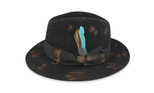 Farah Soft Brim Fedora – 100% Wool Felt with Removable Feather