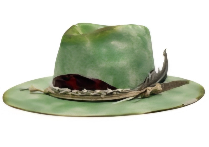 Paris Fedora Hat – Vintage Wool Felt with Feather Accent