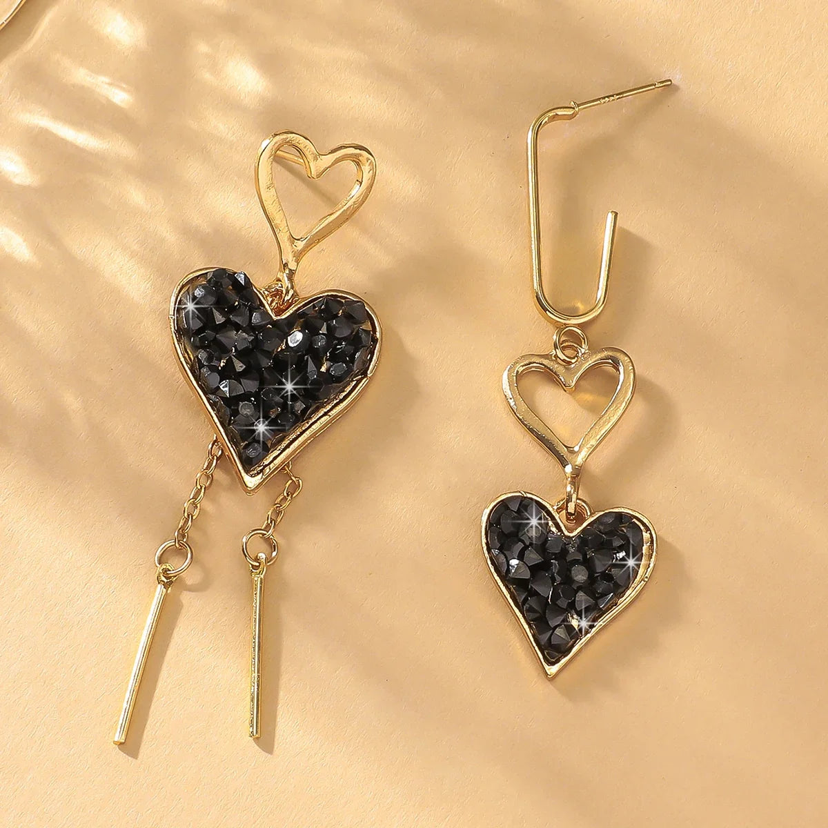 Sweetheart Spark Peach Drop Earrings