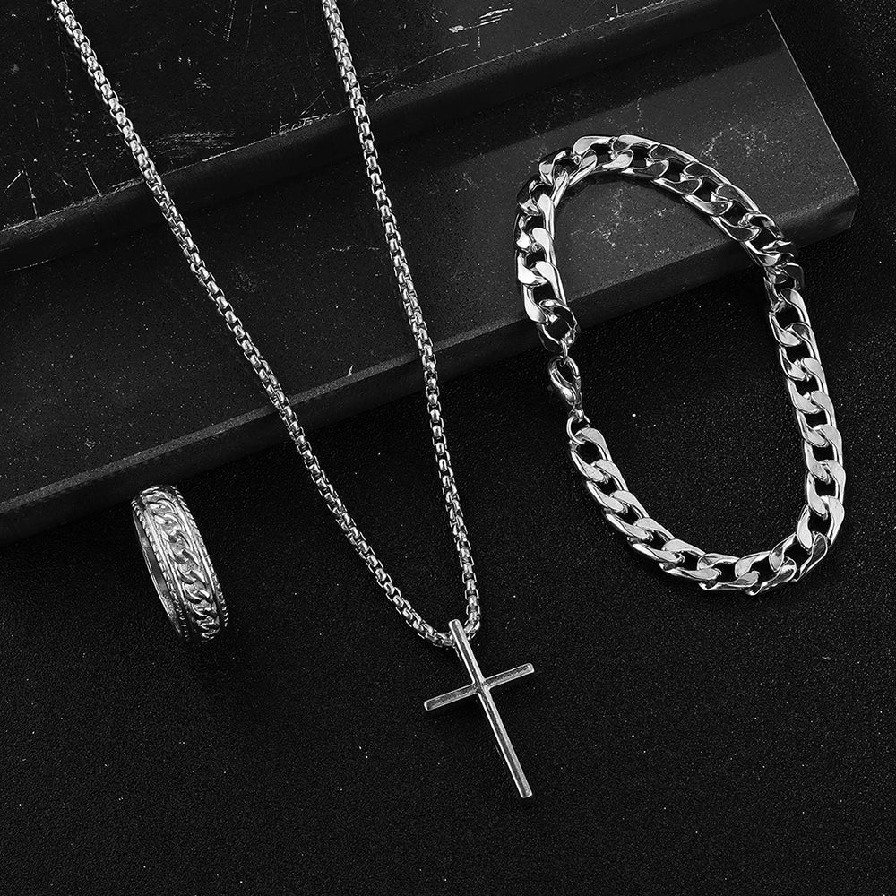 3pcs Men's Stainless Steel Set