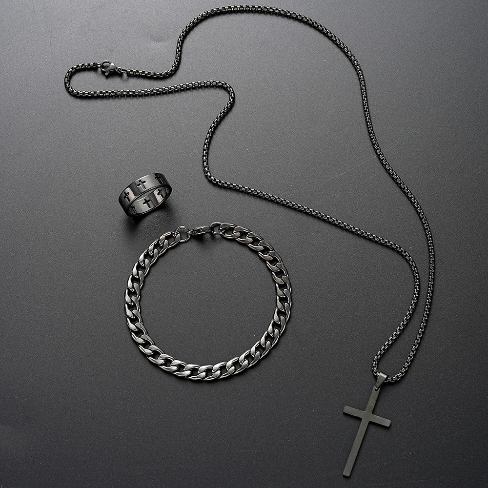 3pcs Men's Stainless Steel Set