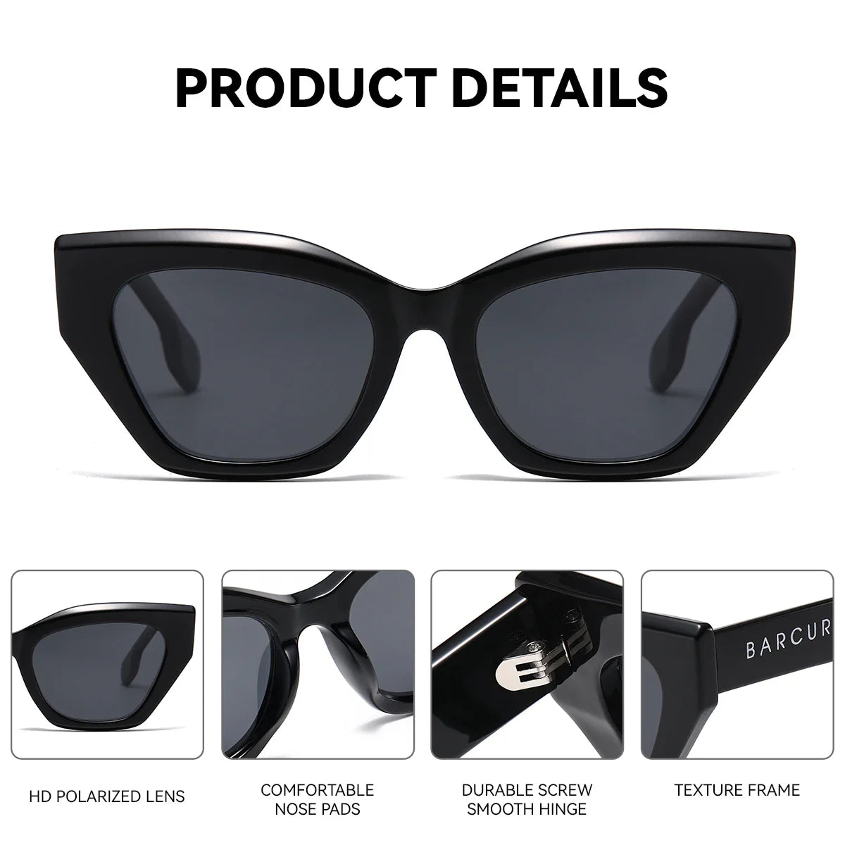 BARCUR Stylish Irregular Fashionable Unique Polarized Women’s Sunglasses