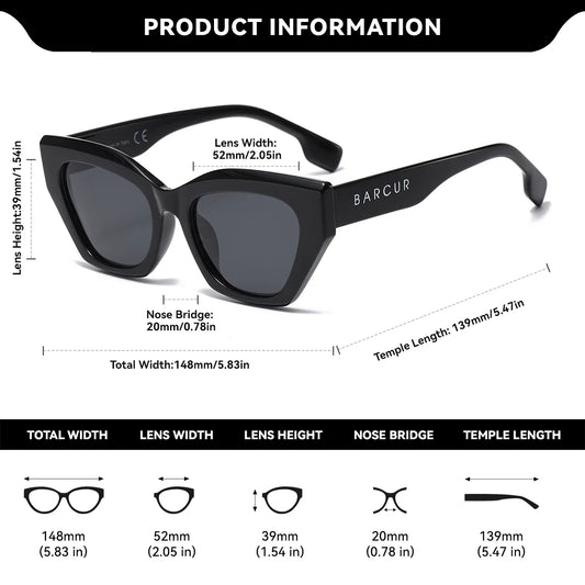 BARCUR Stylish Irregular Fashionable Unique Polarized Women’s Sunglasses