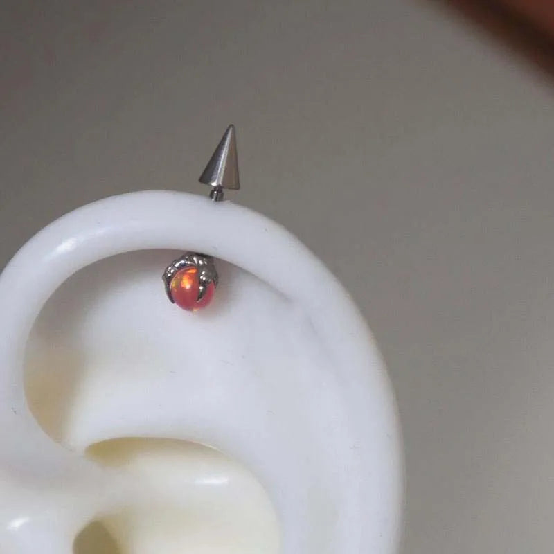 Stainless Steel Heart and Star Stud Earrings