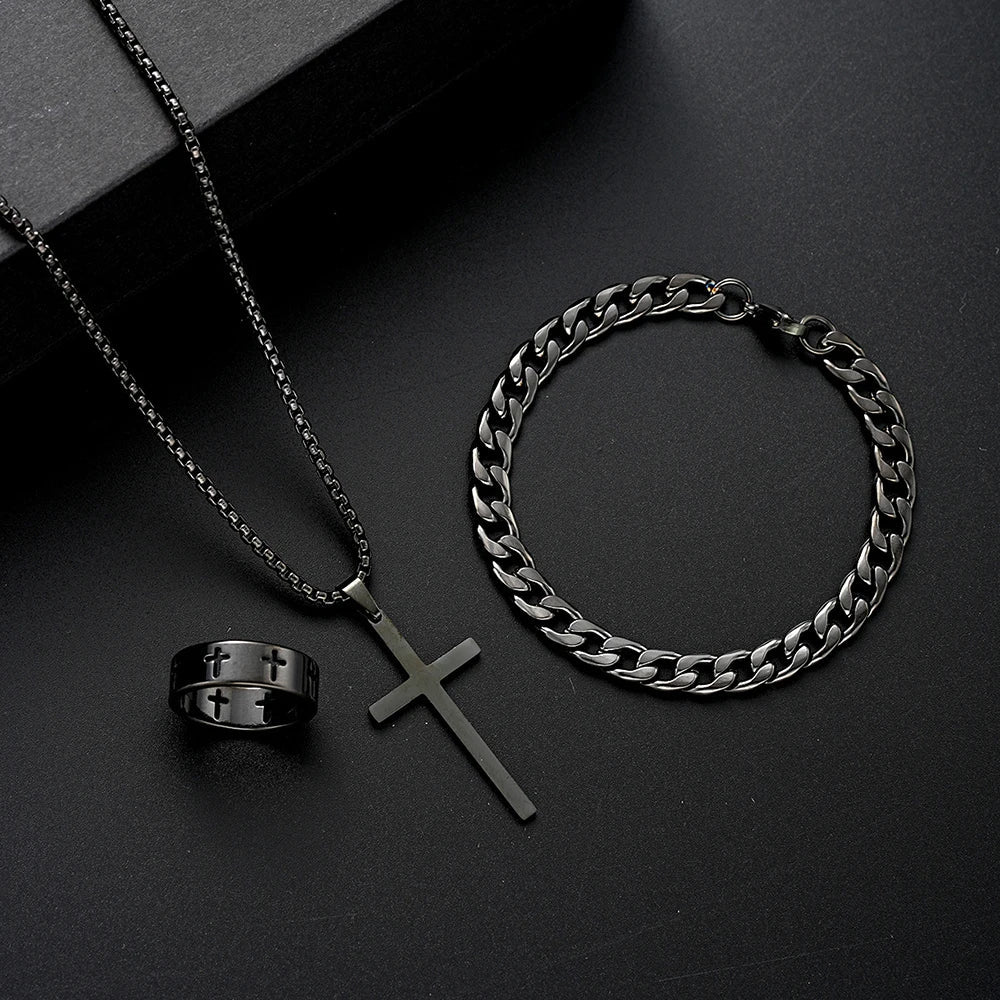 3pcs Men's Stainless Steel Set