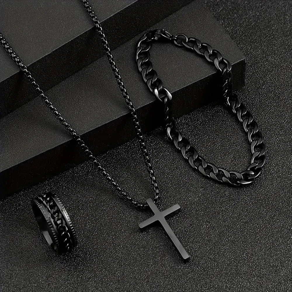 3pcs Men's Stainless Steel Set