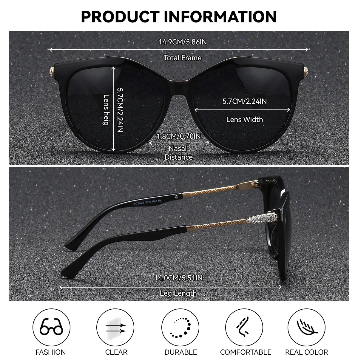 Polarized Cat Eye Sunglasses