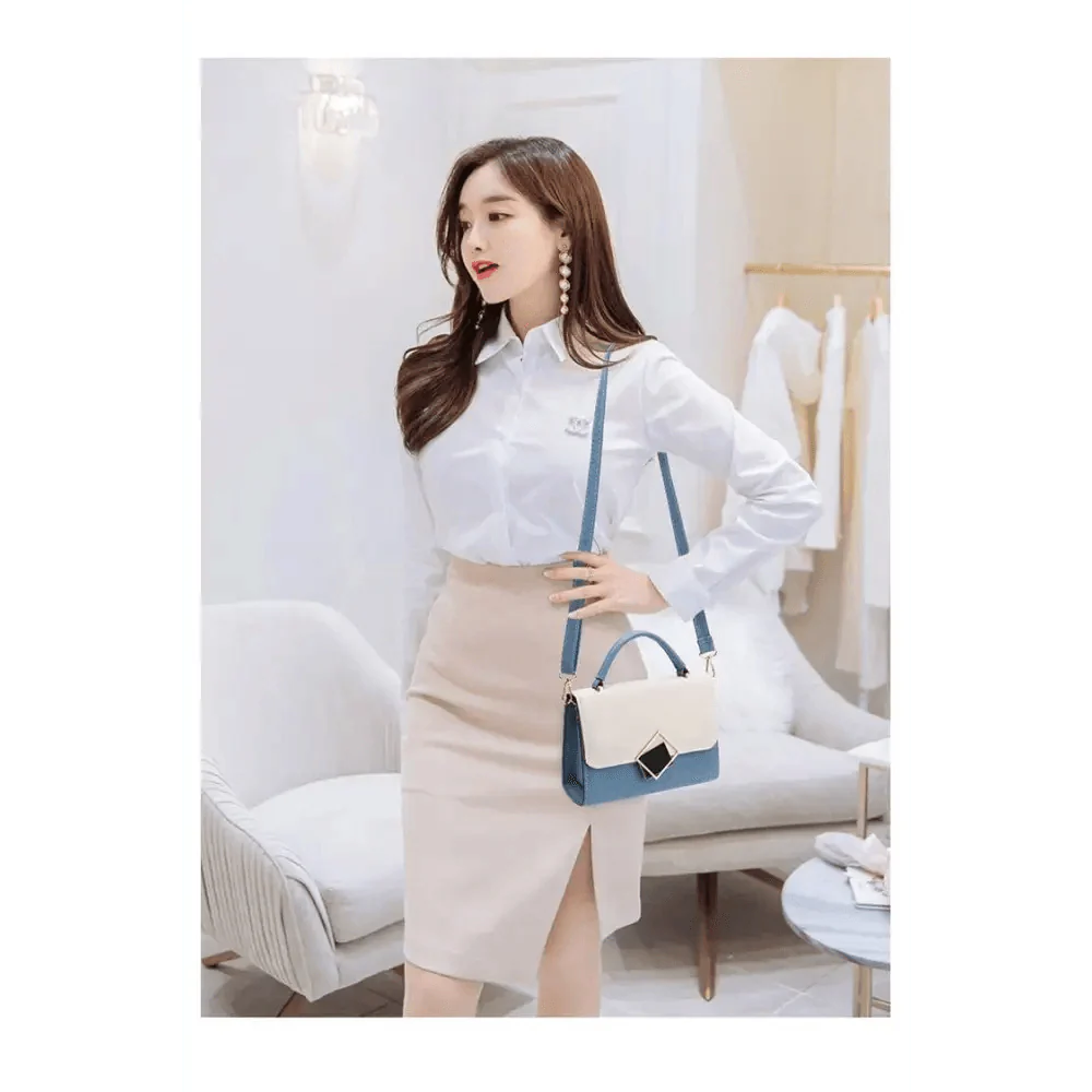 Candy Color Design PU Leather Crossbody Bag