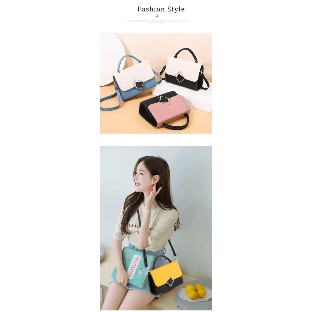 Candy Color Design PU Leather Crossbody Bag