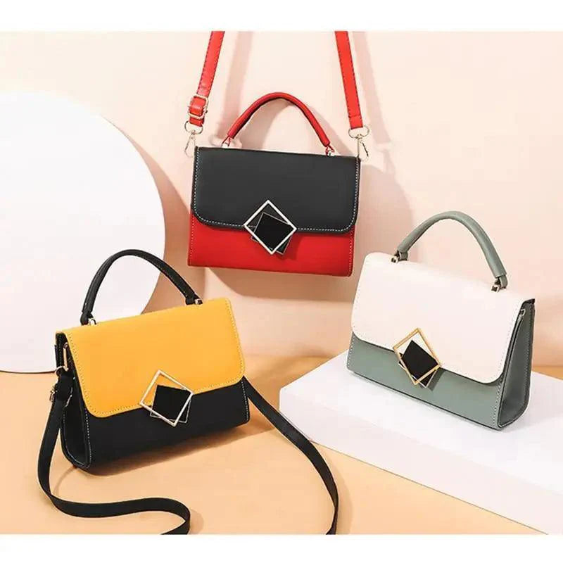 Candy Color Design PU Leather Crossbody Bag