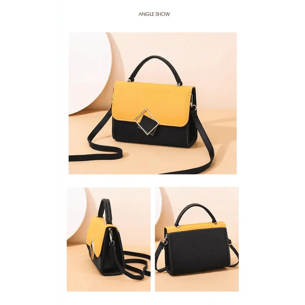 Candy Color Design PU Leather Crossbody Bag