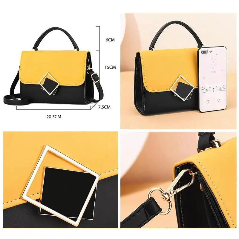 Candy Color Design PU Leather Crossbody Bag