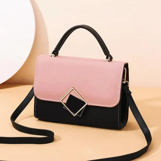 Candy Color Design PU Leather Crossbody Bag