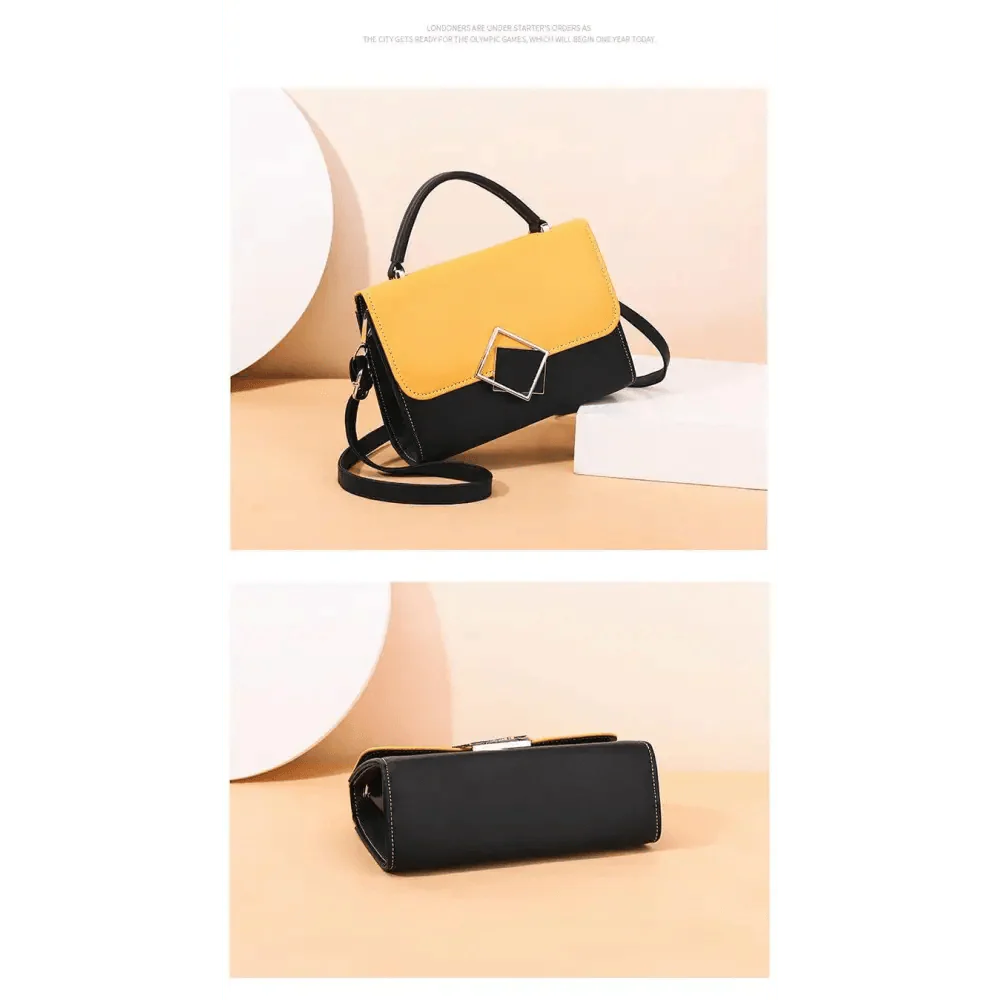 Candy Color Design PU Leather Crossbody Bag