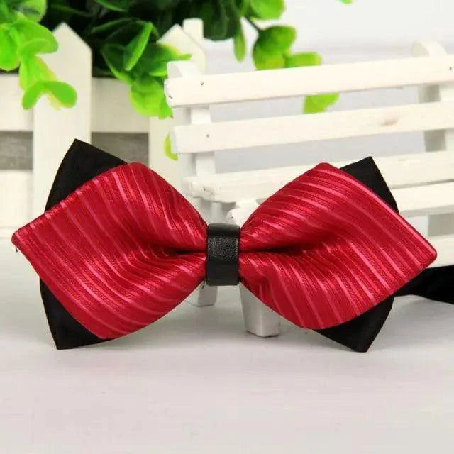 Double Layer Pointed Classic Bow Tie
