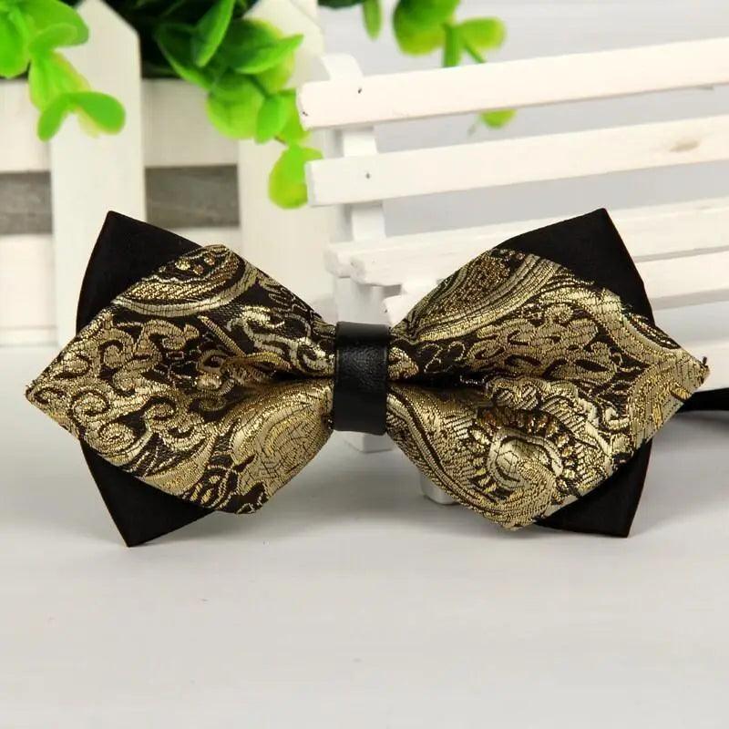 Double Layer Pointed Classic Bow Tie