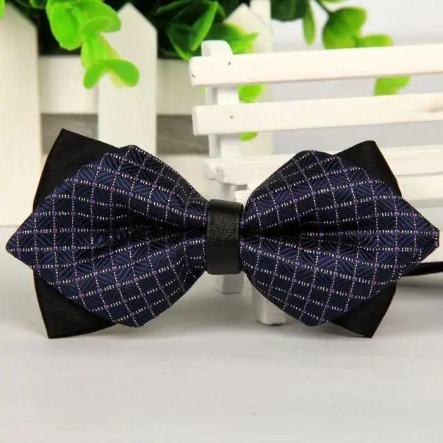 Double Layer Pointed Classic Bow Tie