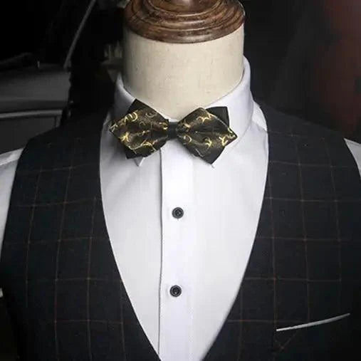 Double Layer Pointed Classic Bow Tie