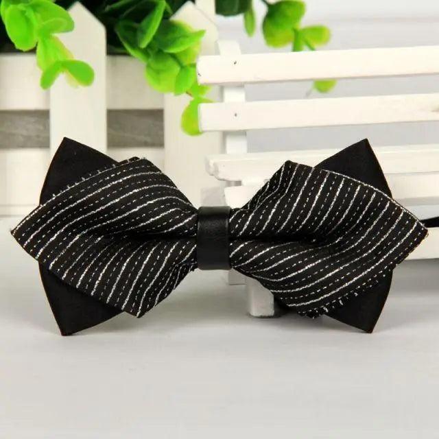 Double Layer Pointed Classic Bow Tie