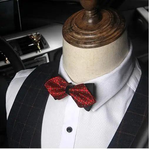 Double Layer Pointed Classic Bow Tie