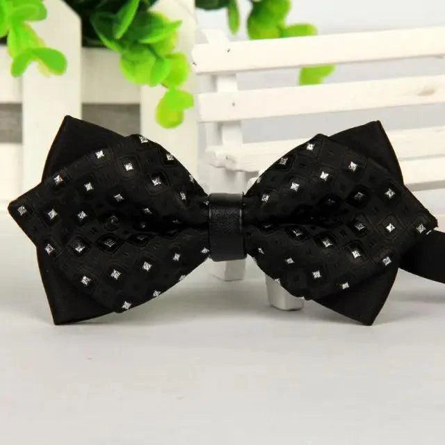 Double Layer Pointed Classic Bow Tie