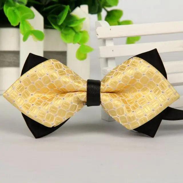 Double Layer Pointed Classic Bow Tie