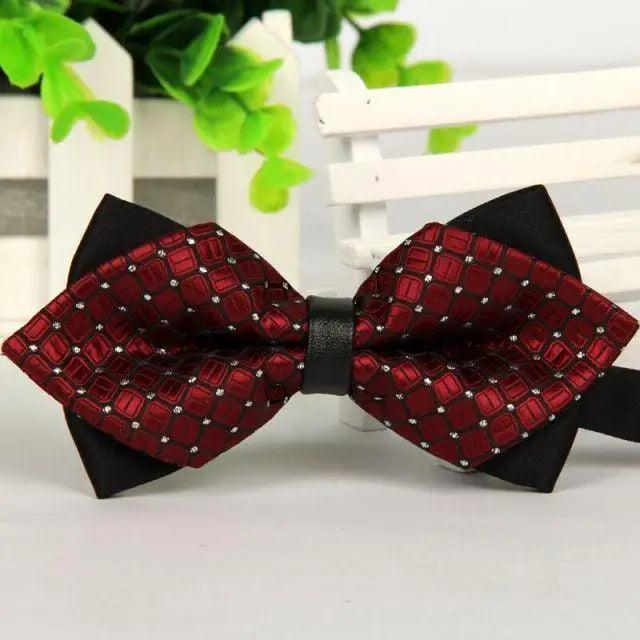 Double Layer Pointed Classic Bow Tie