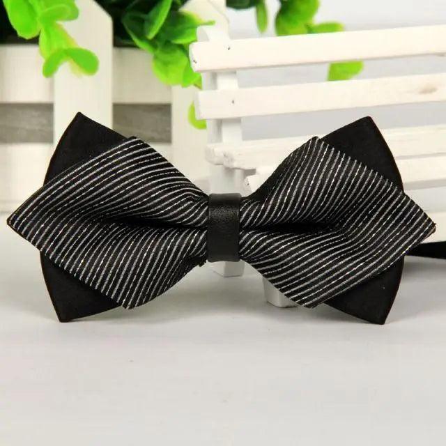 Double Layer Pointed Classic Bow Tie
