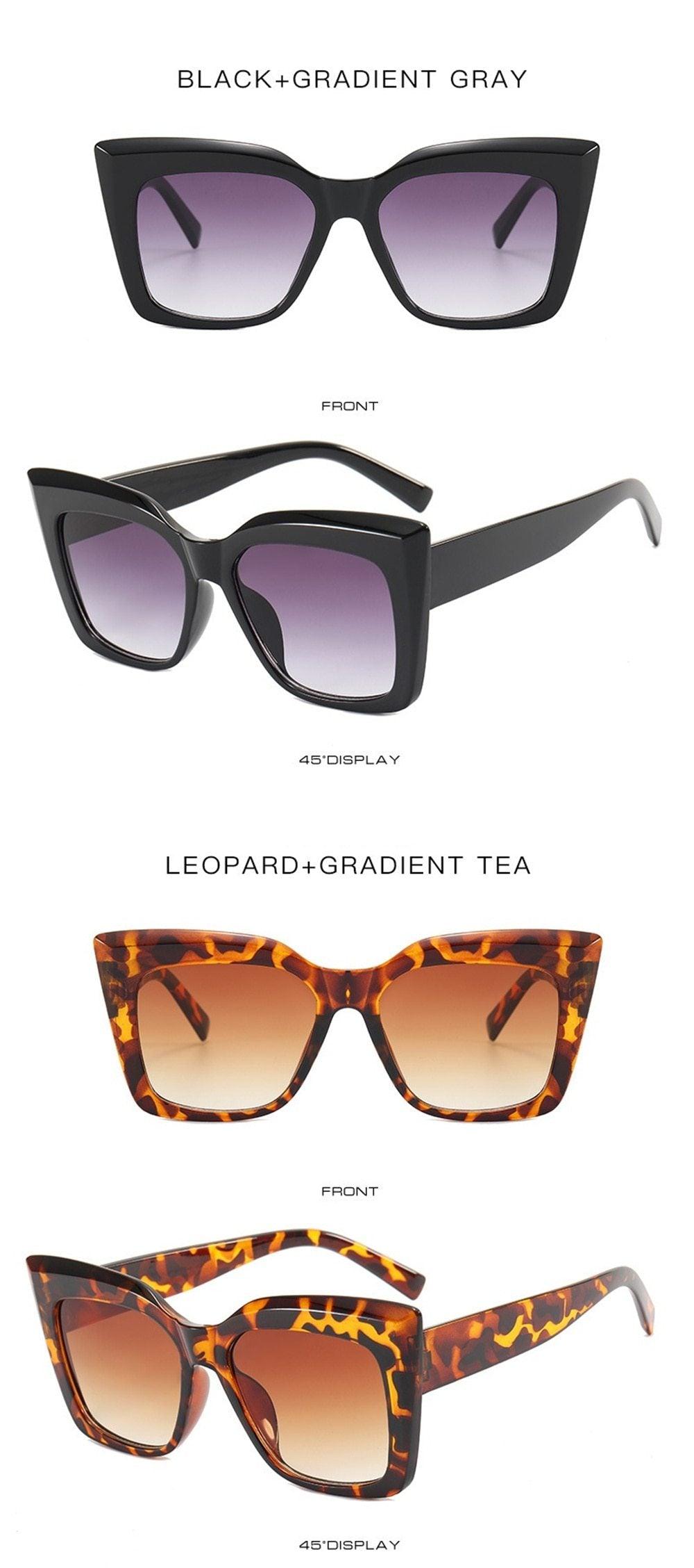 Oversized Retro Cat Eye Sunglasses