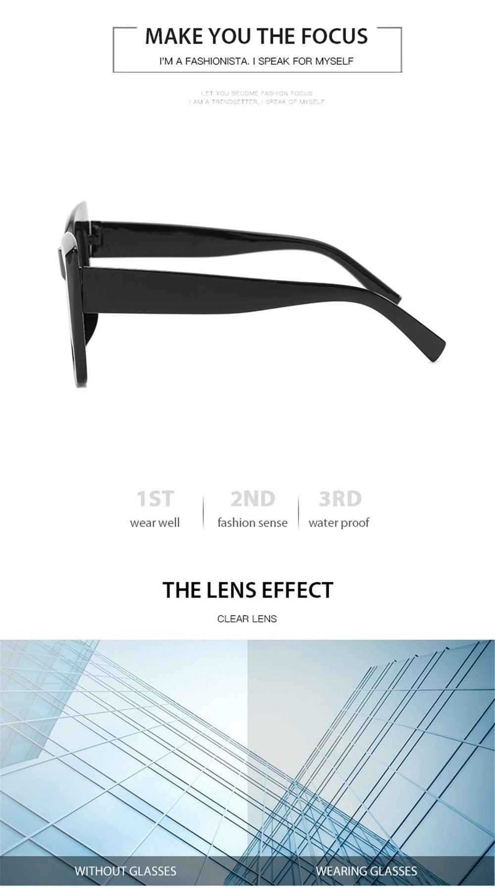 Oversized Retro Cat Eye Sunglasses
