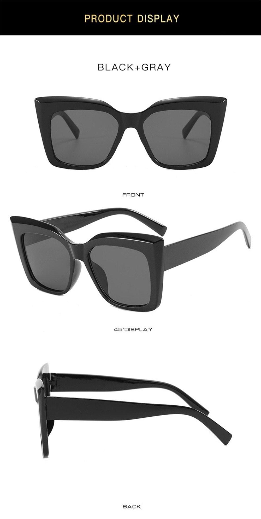 Oversized Retro Cat Eye Sunglasses