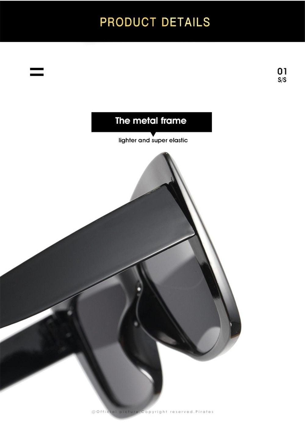 Oversized Retro Cat Eye Sunglasses