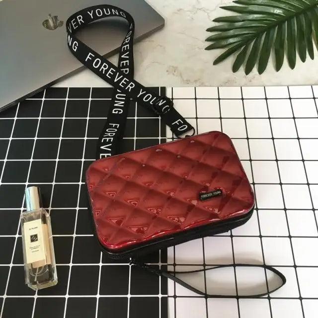 Quilted-Look Flap Crossbody Clutch