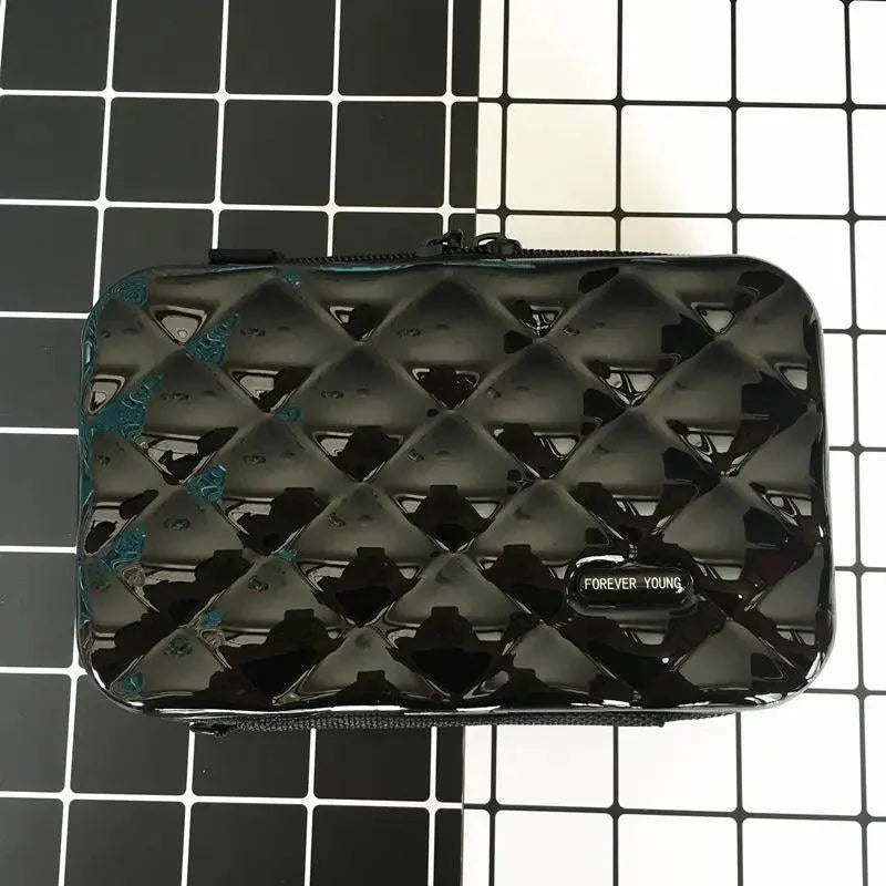Quilted-Look Flap Crossbody Clutch