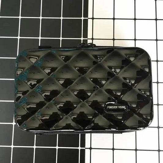 Quilted-Look Flap Crossbody Clutch