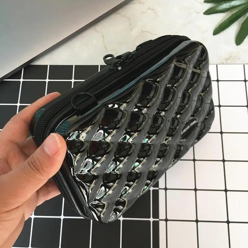 Quilted-Look Flap Crossbody Clutch