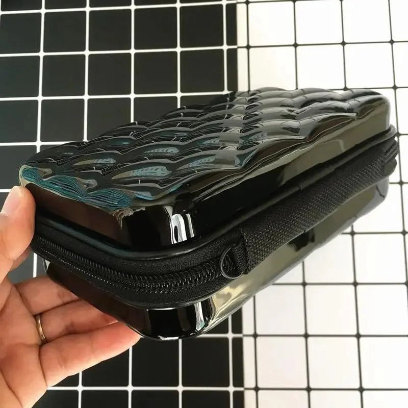 Quilted-Look Flap Crossbody Clutch