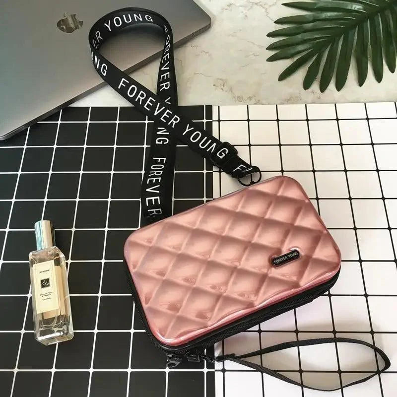 Quilted-Look Flap Crossbody Clutch