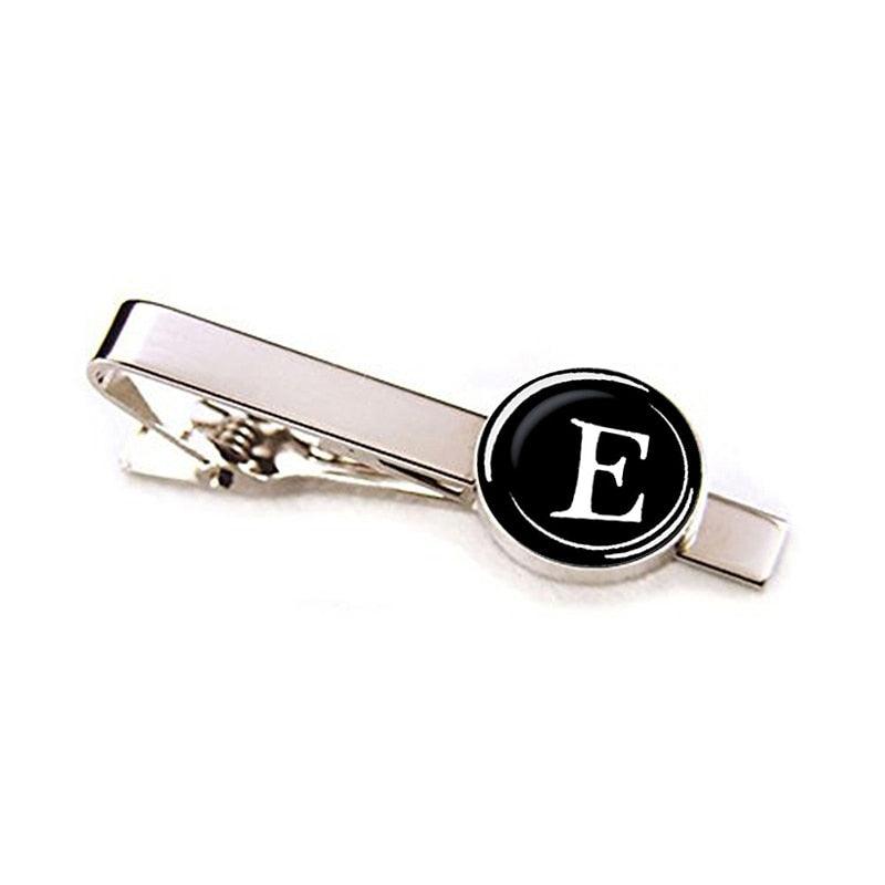 Initial Letter Tie Clip for Men