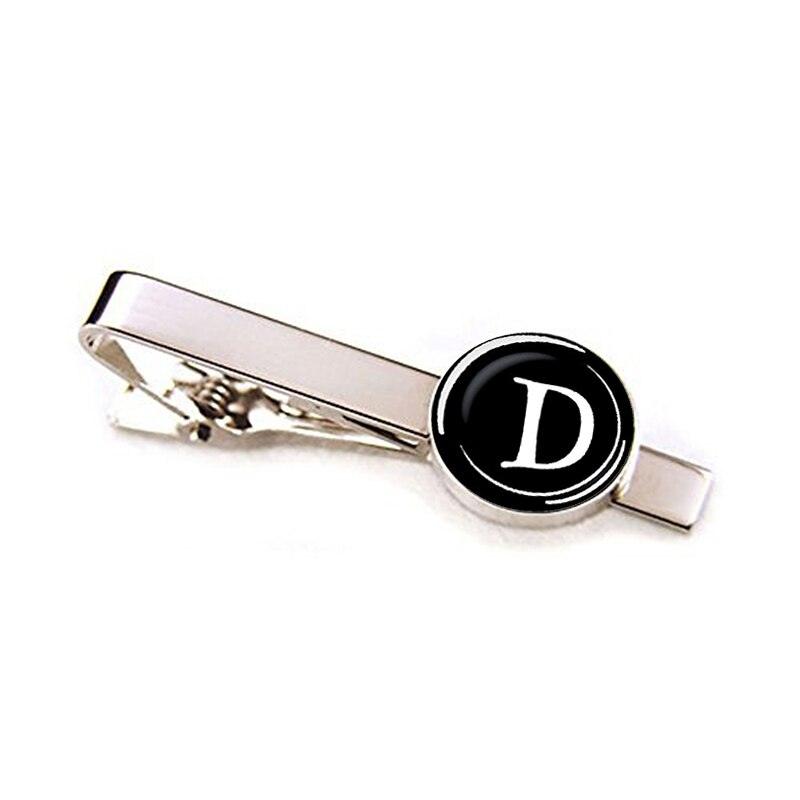 Initial Letter Tie Clip for Men