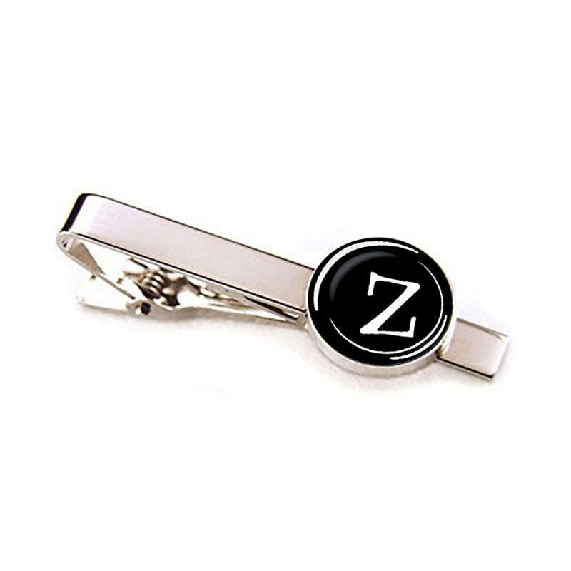 Initial Letter Tie Clip for Men