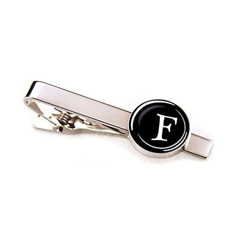 Initial Letter Tie Clip for Men