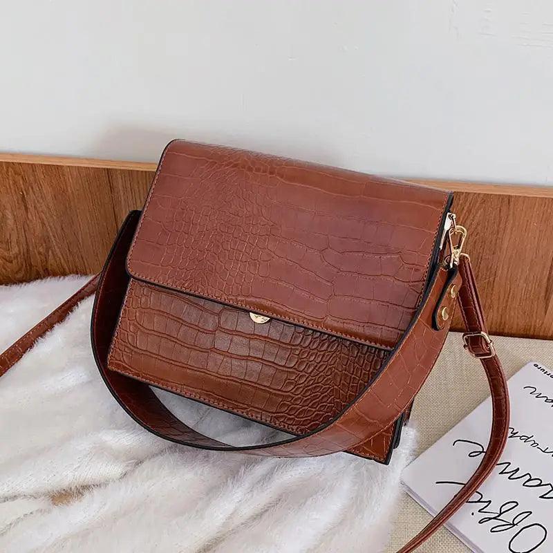 Elegant Patent Leather Messenger Bag